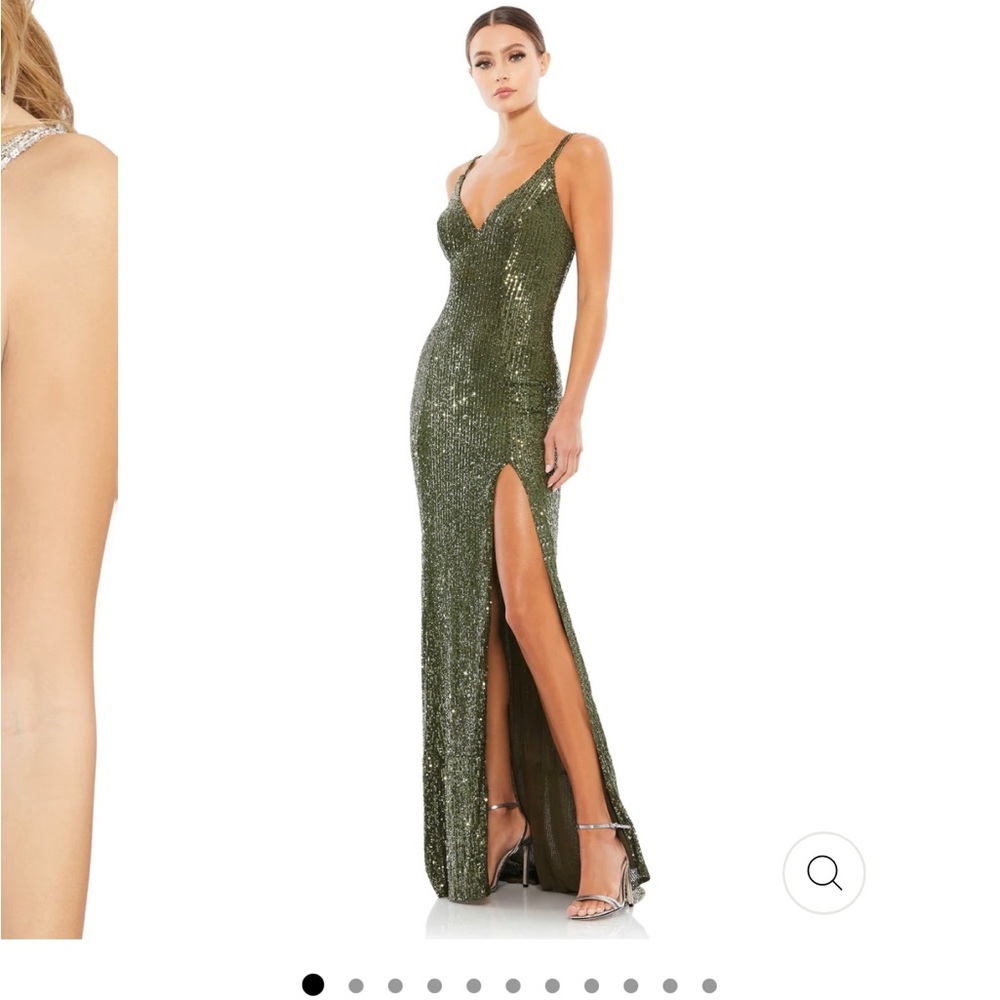MAC DUGGAL FULLY SEQUINED SCOOP BACK GOWN